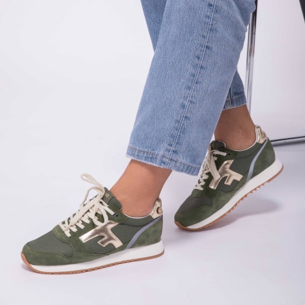 Faguo Green and Gold Sneakers